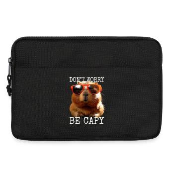 Capybara Dont Worry Be Capy Wasserschwein Nagetier - Laptoptasche 13" - Schwarz - Vorne