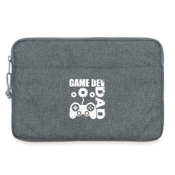 Papa développeur de jeux - Sacoche pour ordinateur portable 13 pouces - gris chiné - Devant