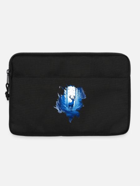Hirsch im Wald - Laptoptasche 13" - Schwarz