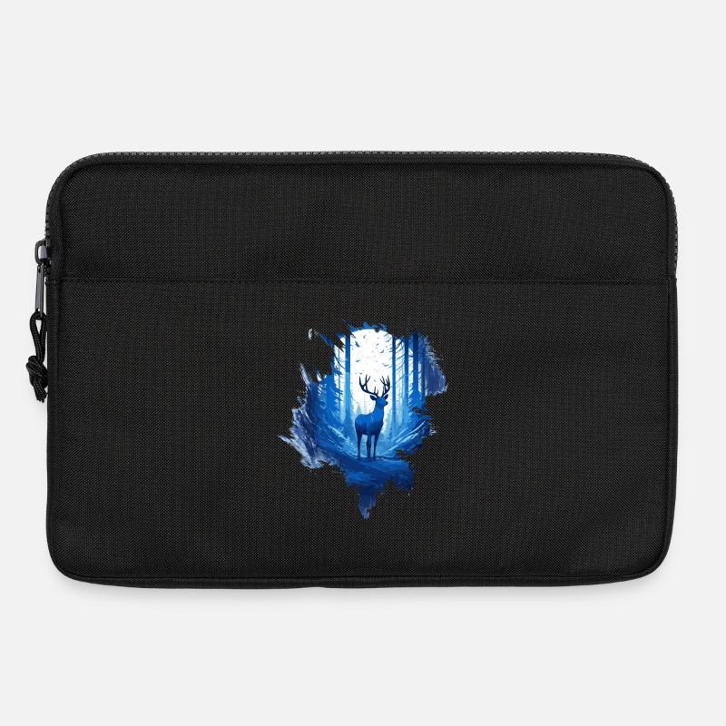 Hirsch im Wald - Laptoptasche 13" - Schwarz