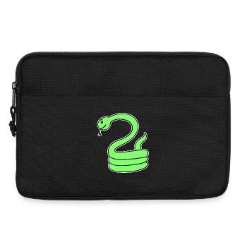 Snake - Green Snake - Laptop bag 13" - black - Front