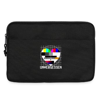 Testbild Herz Unvergessen TV 90er Party 80er Jahre - Laptoptasche 13" - Schwarz - Vorne
