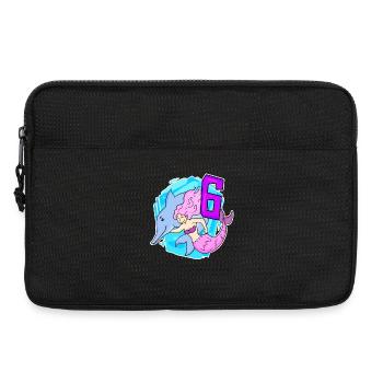 Mädchen - 6. Geburtstag Meerjungfrau - Tochter - Laptoptasche 13" - Schwarz - Vorne