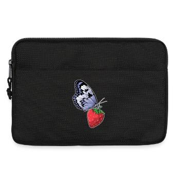 Fraise papillon - Sacoche pour ordinateur portable 13 pouces - noir - Devant