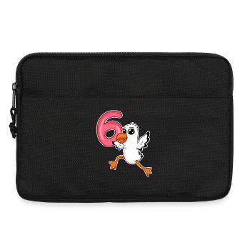6th Birthday Motif Seagull - six years - Laptop bag 13" - black - Front
