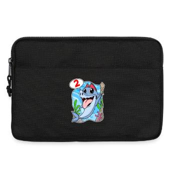 2nd Birthday Motif Shark Pirate - Two Years - Laptop bag 13" - black - Front