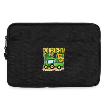 Bauer Landwirt 5 Jahre Junge 5. Geburtstag Sohn - Laptoptasche 13" - Schwarz - Vorne