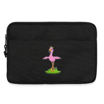 Couronne de flamant rose - Sacoche pour ordinateur portable 13 pouces - noir - Devant