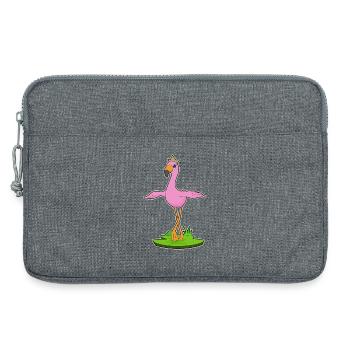 Couronne de flamant rose - Sacoche pour ordinateur portable 13 pouces - gris chiné - Devant