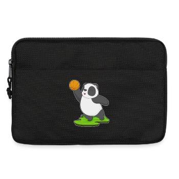 Panda Basketball Player Basketball - Laptop bag 13" - black - Front