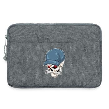 Skull Mechanic Wrench Workshop - Laptop bag 13" - heather grey - Front