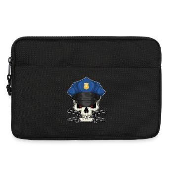 Police du Bâton du Policier du Crâne - Sacoche pour ordinateur portable 13 pouces - noir - Devant