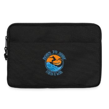 Né pour surfer, forcé de travailler - Surfing Lover Tee - Sacoche pour ordinateur portable 13 pouces - noir - Devant
