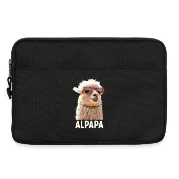 Alpaka Papa Alpapa Lama Daddy Alpaca Dad Vatertag - Laptoptasche 13" - Schwarz - Vorne