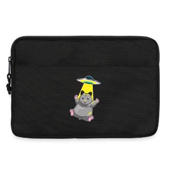 Hamster Spaceship Space - Laptop bag 13" - black - Front