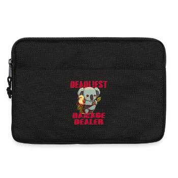 Tödlichster Schadenbringer Koalabär mit Vogel - Laptoptasche 13" - Schwarz - Vorne
