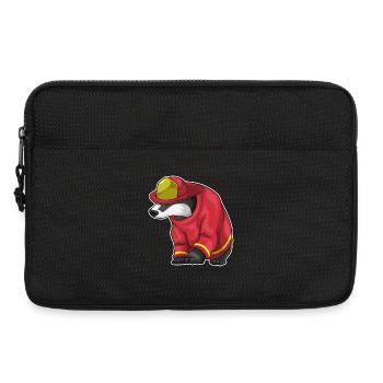 Dachs Feuerwehrmann Feuerwehrhelm Feuerwehr - Laptoptasche 13" - Schwarz - Vorne