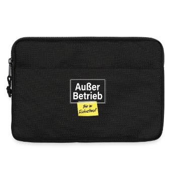 Außer Betrieb Bin Im Ruhestand Rente Büro Rentner - Laptoptasche 13" - Schwarz - Vorne