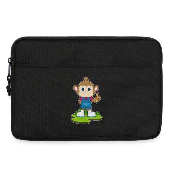 Affe Schüler Bleistift Schule - Laptoptasche 13" - Schwarz - Vorne