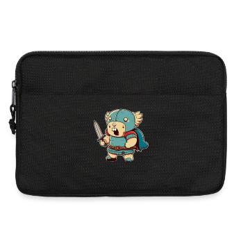 Mad warrior with sword - Laptop bag 13" - black - Front