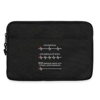 Kaffee Herzschlag Nicht Ansprechen Montag Büro - Laptoptasche 13" - Schwarz - Vorne