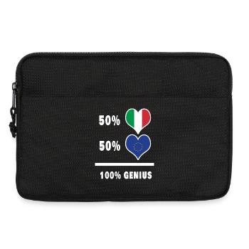 Europe and Italy 100% fantastic flags - Laptop bag 13" - black - Front