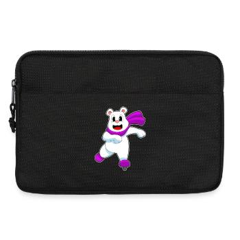 Eisbär Eislaufen Schlittschuhe - Laptoptasche 13" - Schwarz - Vorne