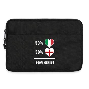 Angleterre et Italie 100% drapeaux fantastiques - Sacoche pour ordinateur portable 13 pouces - noir - Devant