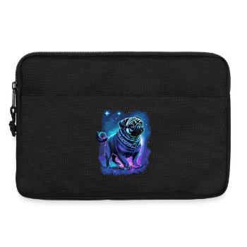 Mops Hund Mitternachtszauber - Laptoptasche 13" - Schwarz - Vorne
