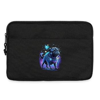 Mitternachtszauber Mops Hund - Laptoptasche 13" - Schwarz - Vorne