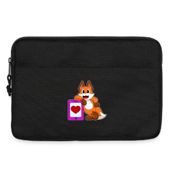 Fox Heart - Laptop bag 13" - black - Front