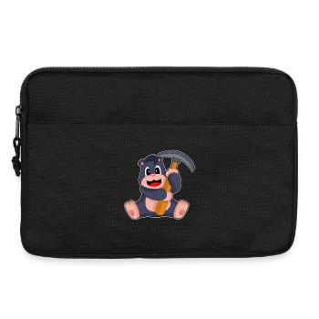 Maulwurf Bergarbeiter Spitzhacke Bergbau - Laptoptasche 13" - Schwarz - Vorne