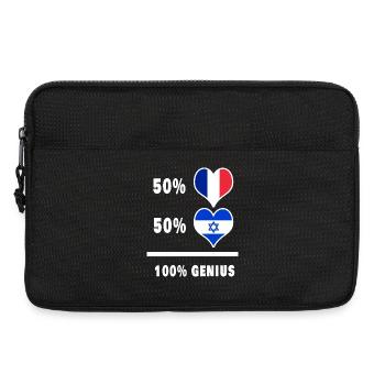 Israël et la France 100% génial Drapeaux Design - Sacoche pour ordinateur portable 13 pouces - noir - Devant