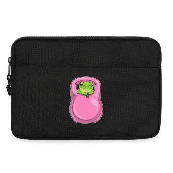 Frosch Bodybuilder Hantel Bodybuilding - Laptoptasche 13" - Schwarz - Vorne
