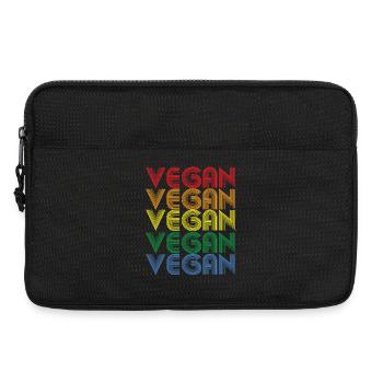 Regenbogen VEGAN Statement - Laptoptasche 13" - Schwarz - Vorne