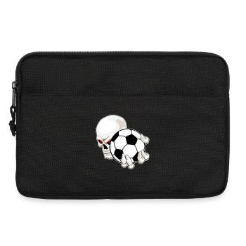 Skull Soccer Player Soccer - Sacoche pour ordinateur portable 13 pouces - noir - Devant