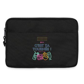 c est ta tournée ! Design humour apéro - Sacoche pour ordinateur portable 13 pouces - noir - Devant
