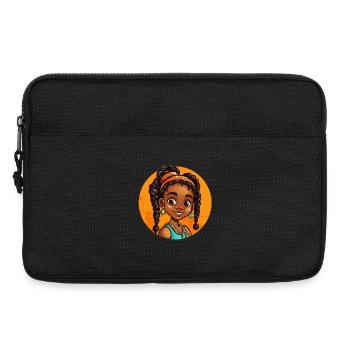 Elegant Afro-Heldinische Illustration - Laptoptasche 13" - Schwarz - Vorne