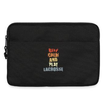 Playing lacrosse - Laptop bag 13" - black - Front
