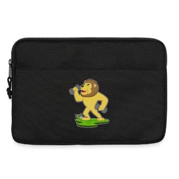 Löwe Bodybuilder Hanteln Bodybuilding - Laptoptasche 13" - Schwarz - Vorne
