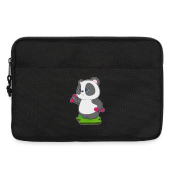 Panda Bodybuilder Dumbbells Bodybuilding - Sacoche pour ordinateur portable 13 pouces - noir - Devant