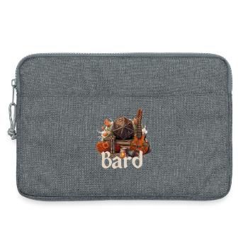 Barde mit W20 & Items – Fantasy RPG Design - Laptoptasche 13" - Grau meliert - Vorne
