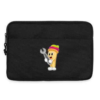 Cupcake Mechaniker Schraubenschlüssel Werkstatt - Laptoptasche 13" - Schwarz - Vorne