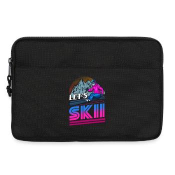 Ski Retro 80er 90er Skifahrer - Laptoptasche 13" - Schwarz - Vorne