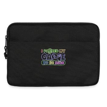 I Paused My Game To Be Here Funny Video Game - Sacoche pour ordinateur portable 13 pouces - noir - Devant