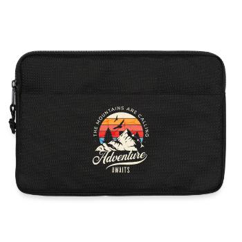 montagne, randonnée, aventurier - Sacoche pour ordinateur portable 13 pouces - noir - Devant