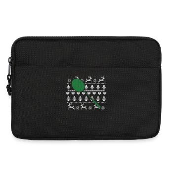 Badminton Weihnachten - Laptoptasche 13" - Schwarz - Vorne