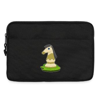 Schachfigur Springer Schach - Laptoptasche 13" - Schwarz - Vorne
