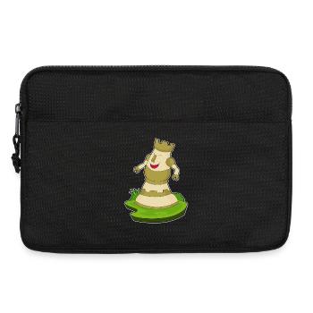 Schachfigur Turm Schach - Laptoptasche 13" - Schwarz - Vorne