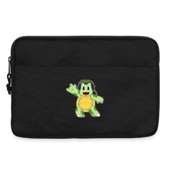 Musique des écouteurs Tortue - Sacoche pour ordinateur portable 13 pouces - noir - Devant